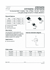 DataSheet STB75NF20 pdf